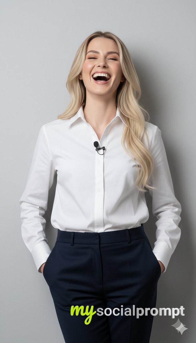 nanobanana prompt: Cinematic Portrait of Joyful Laughter with Professional Studio Lighting