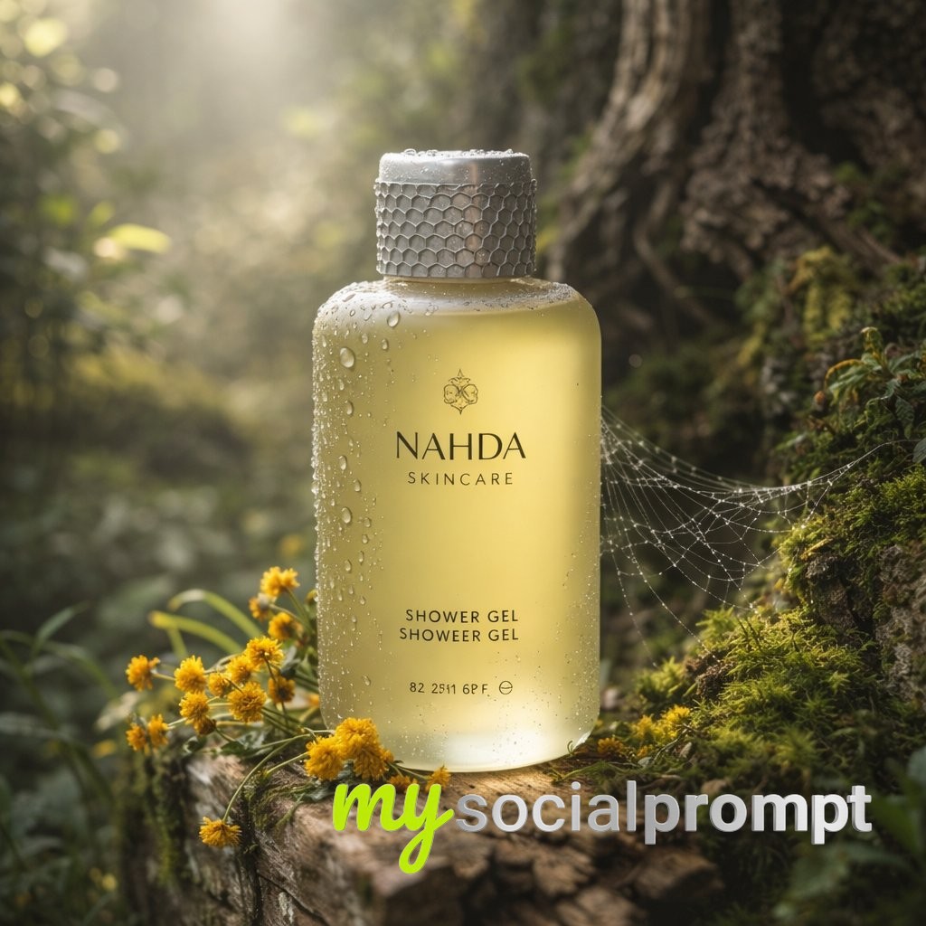 nanobanana prompt: Macro Product Photography with Natural Forest Lighting 4