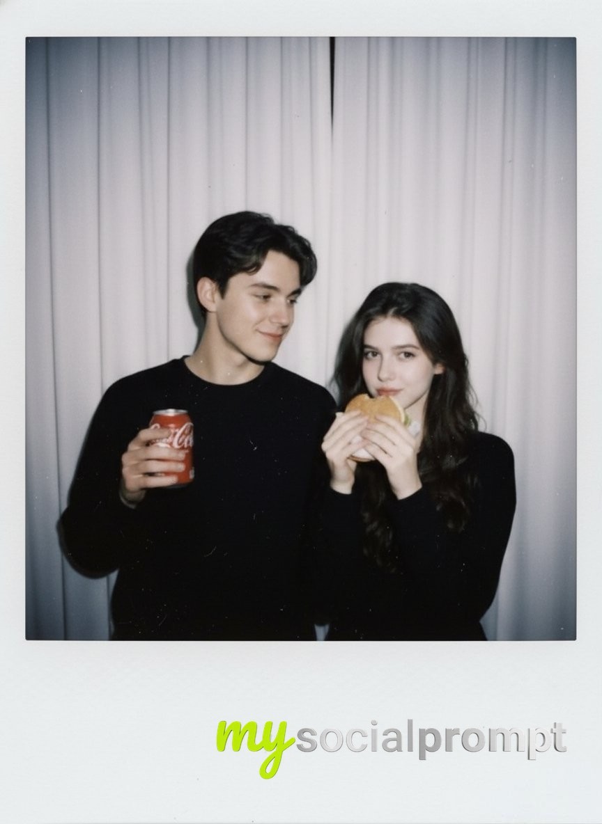 nanobanana prompt: Polaroid-Style Candid Photography with Cinematic Lighting