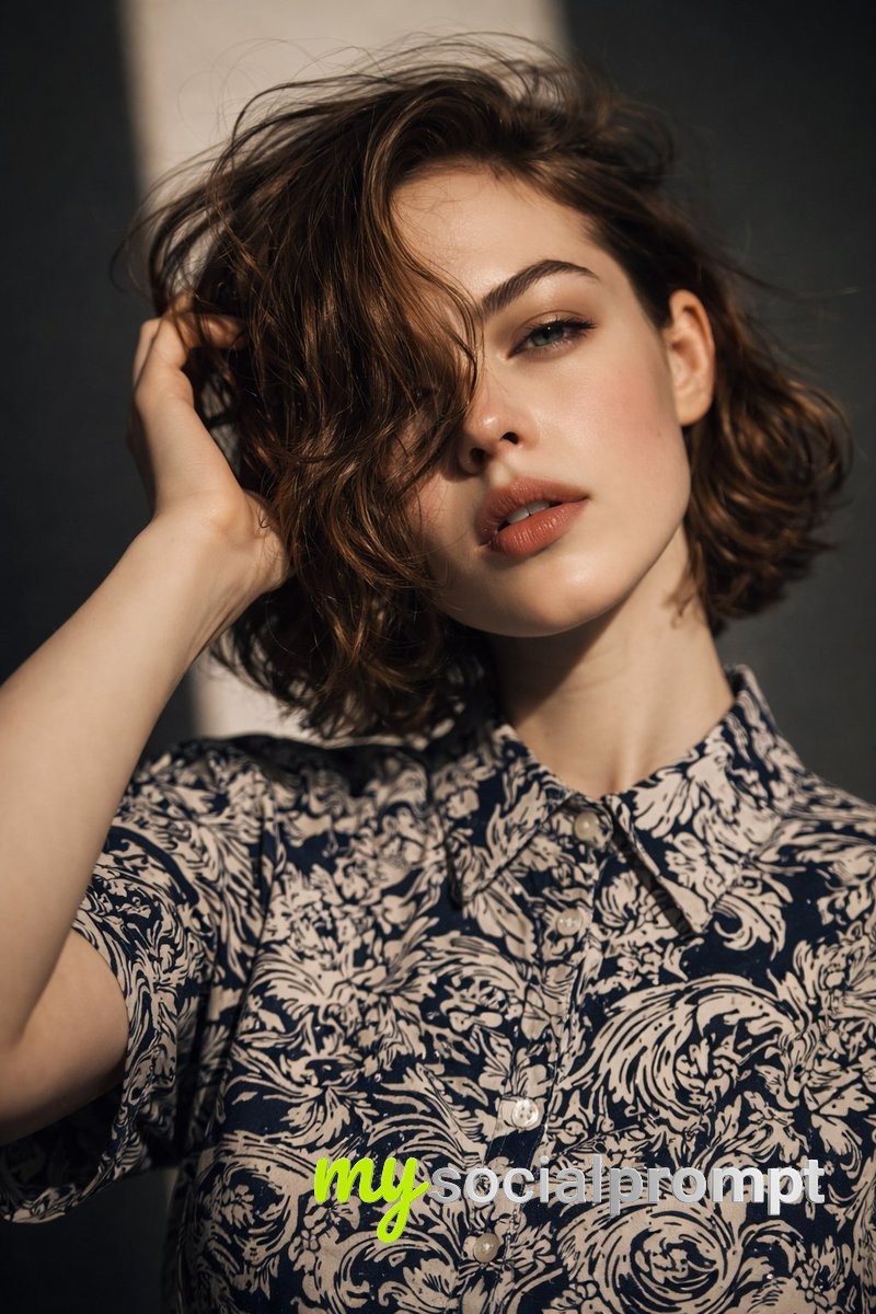 nanobanana prompt: Editorial Portrait with Natural Lighting & Minimalist Composition