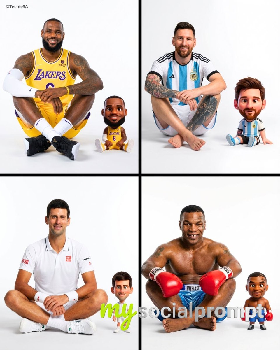 nanobanana prompt: Split Composition Portrait: Hyper-Realistic Human with Pixar Mini-Me