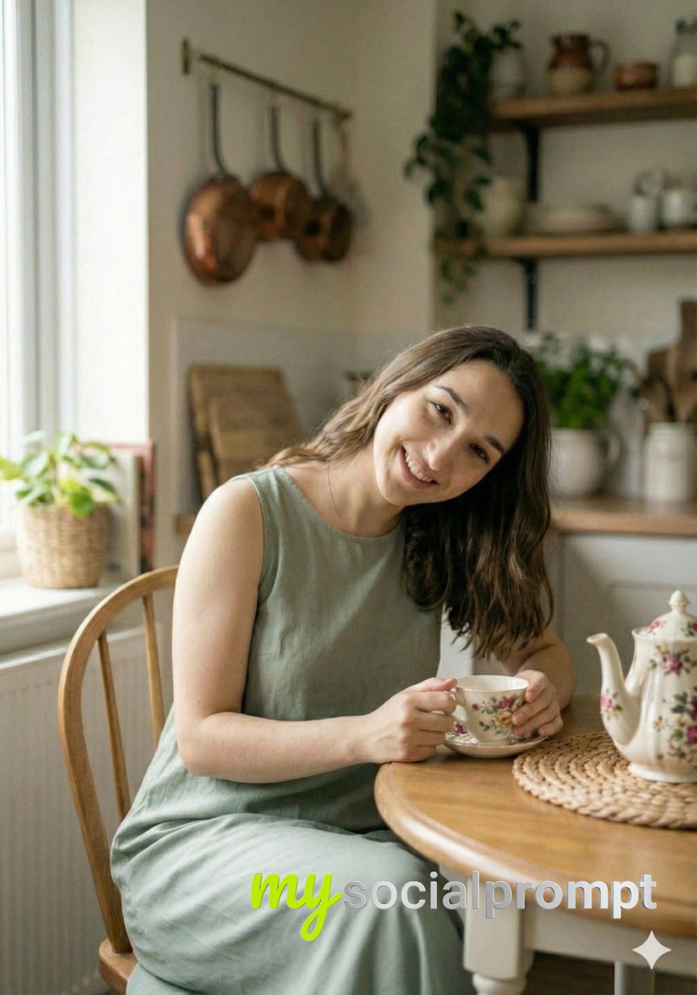 nanobanana prompt: Hyper-realistic Kitchen Portrait with Cinematic Natural Lighting 2