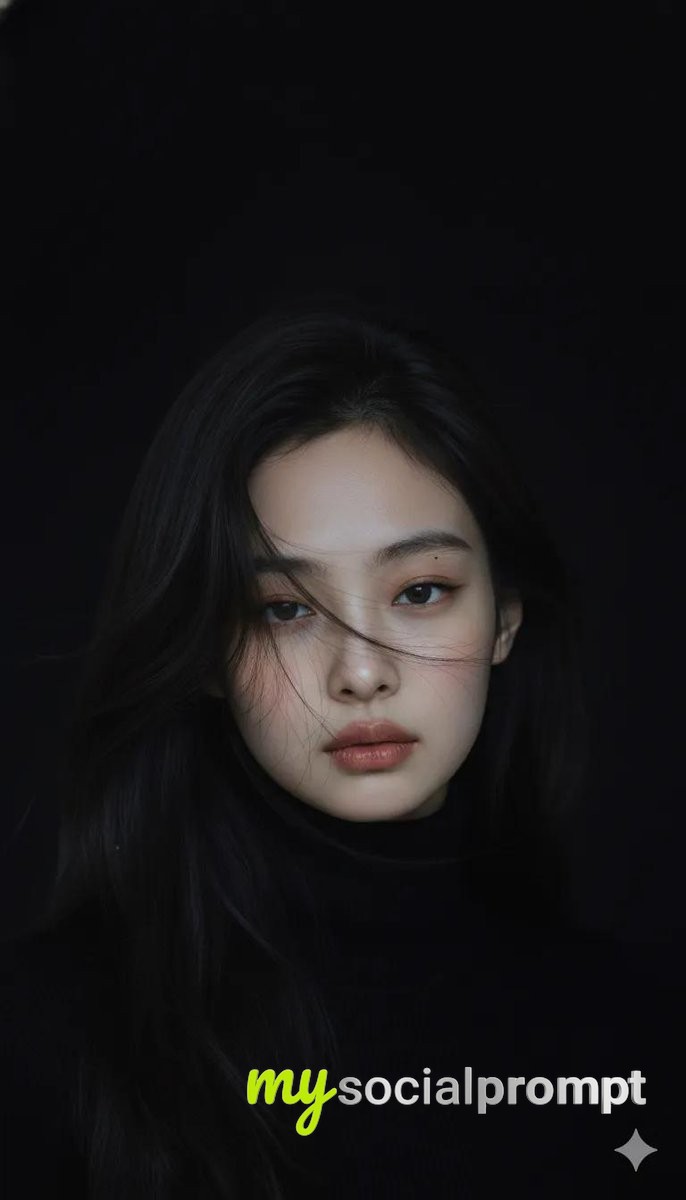 nanobanana prompt: Moody Cinematic Portrait with Minimalist Elegance & Film Grain 3