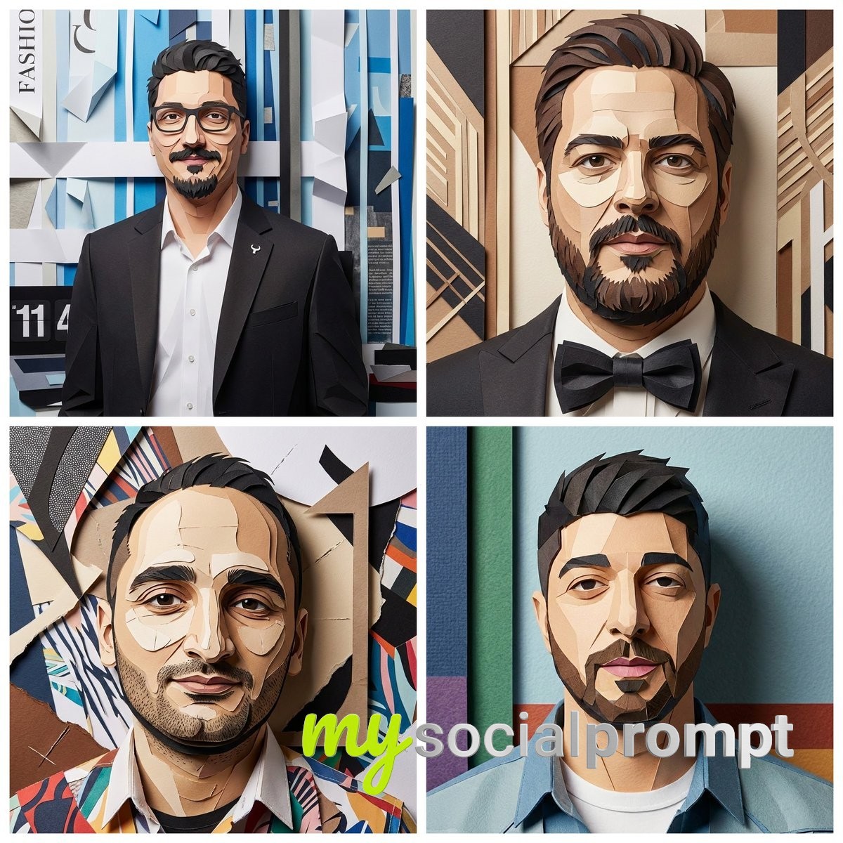 nanobanana prompt: Papercraft Portrait: Layered 3D Paper Art for Fashion Magazine