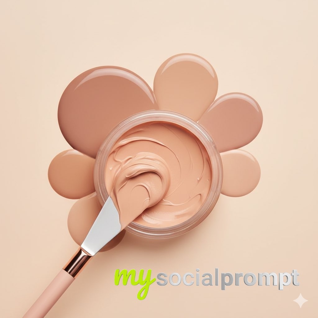 nanobanana prompt: ASMR Skincare Textures in Soft Diffused Lighting