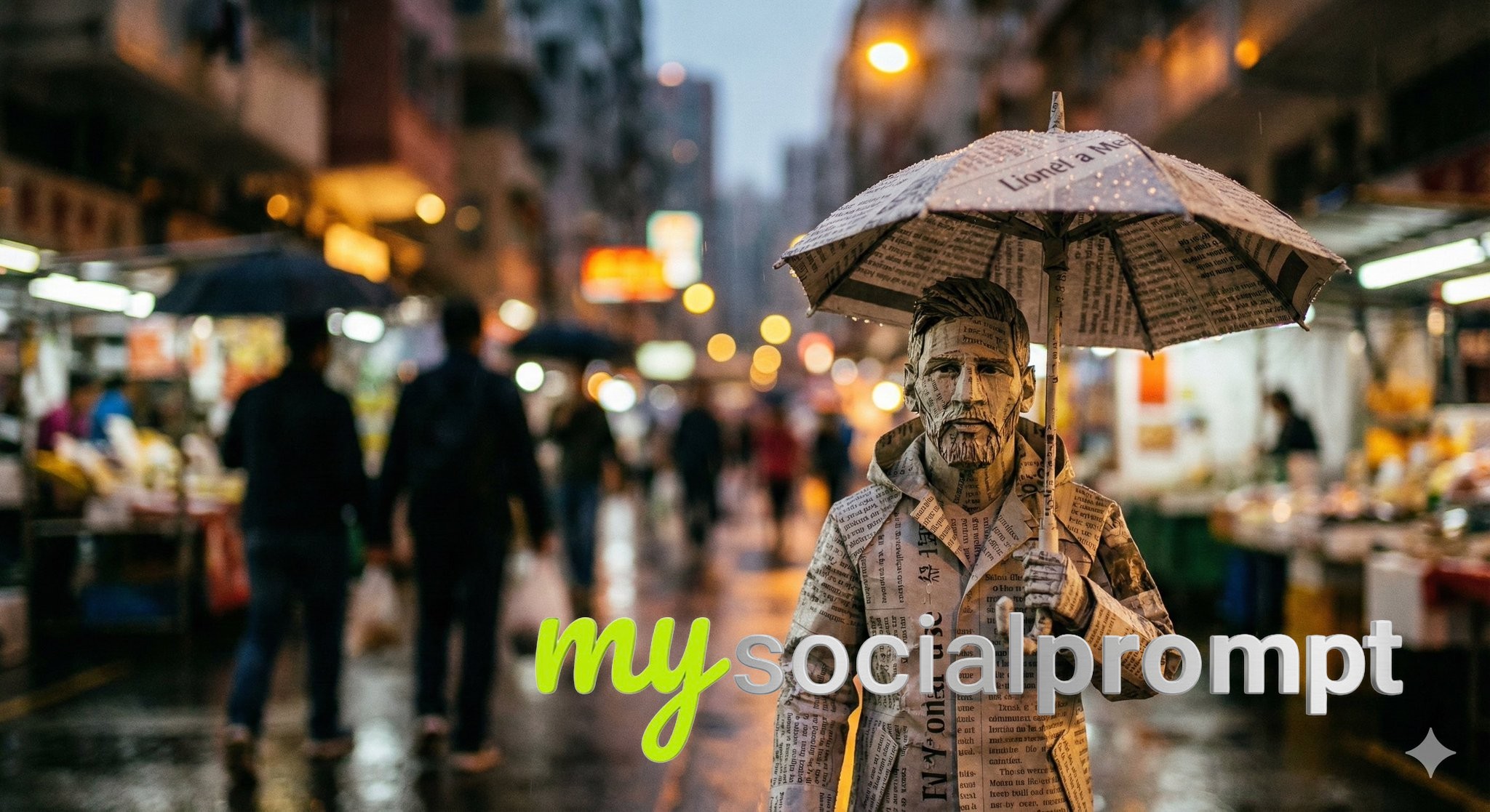 nanobanana prompt: Cinematic Paper Sculpture Still-Life with Rainy Street Ambiance 4