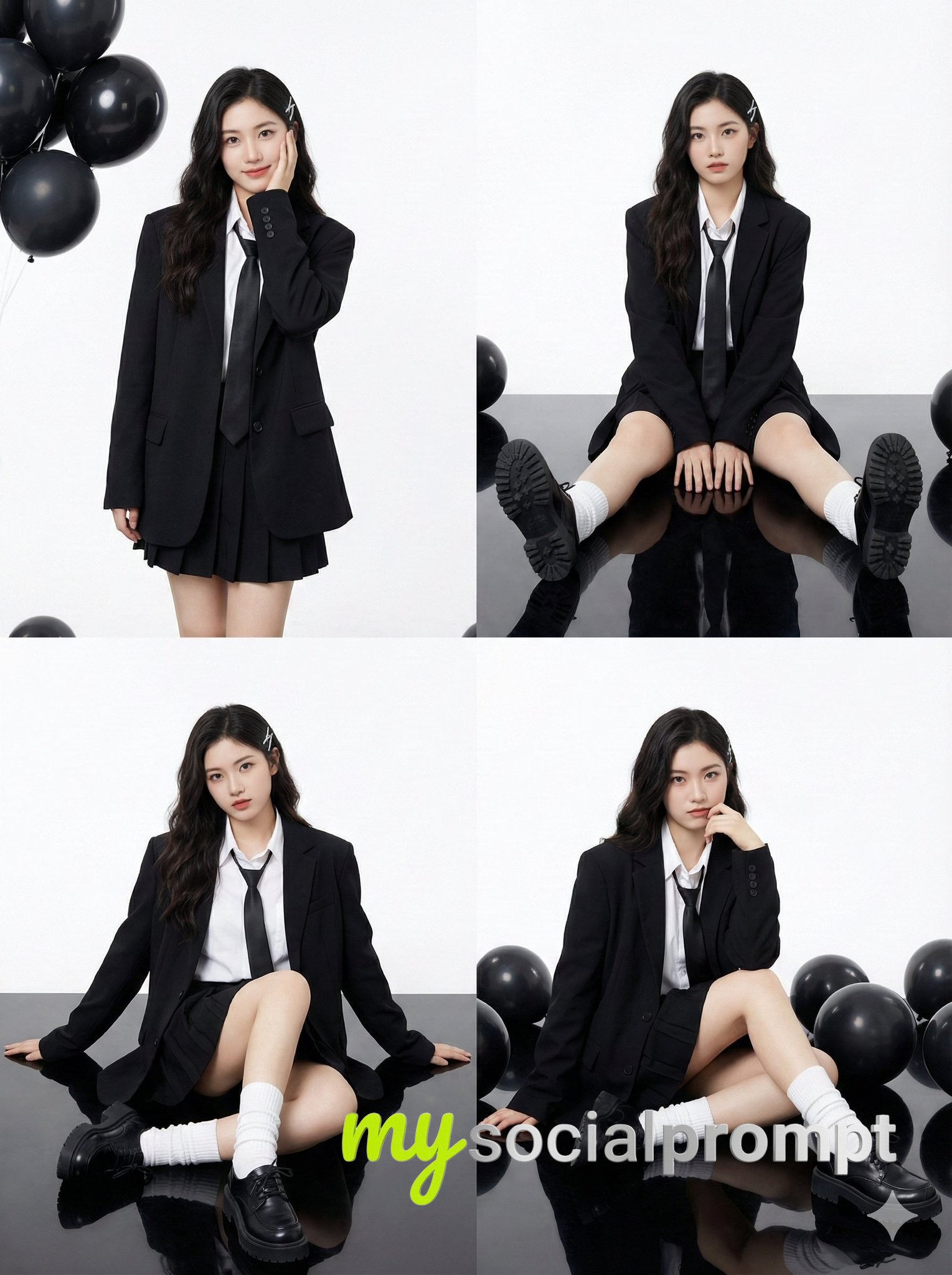 nanobanana prompt: K-Pop Editorial Portrait with High-Key Studio Lighting