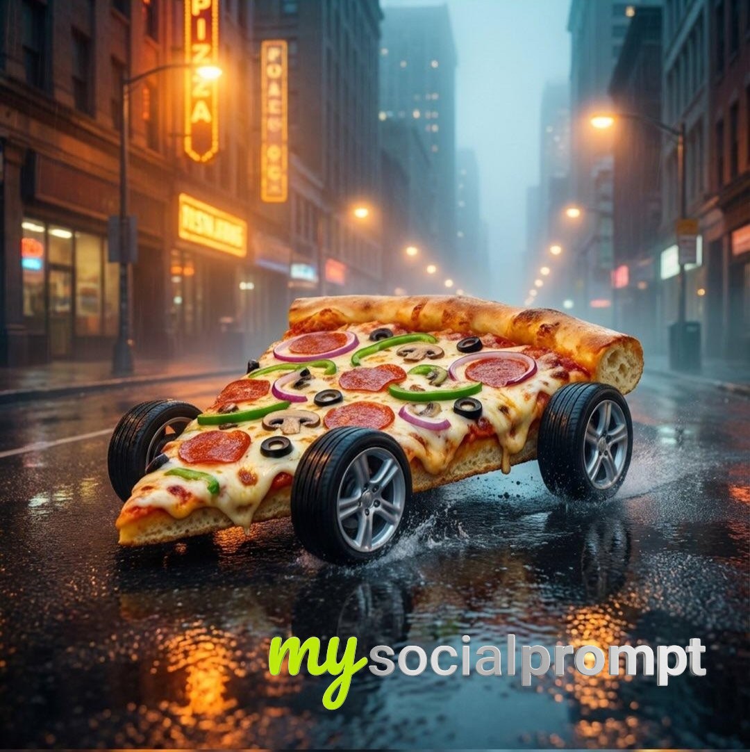 nanobanana prompt: Surreal Pizza Landscapes with Cinematic Fantasy Lighting 2
