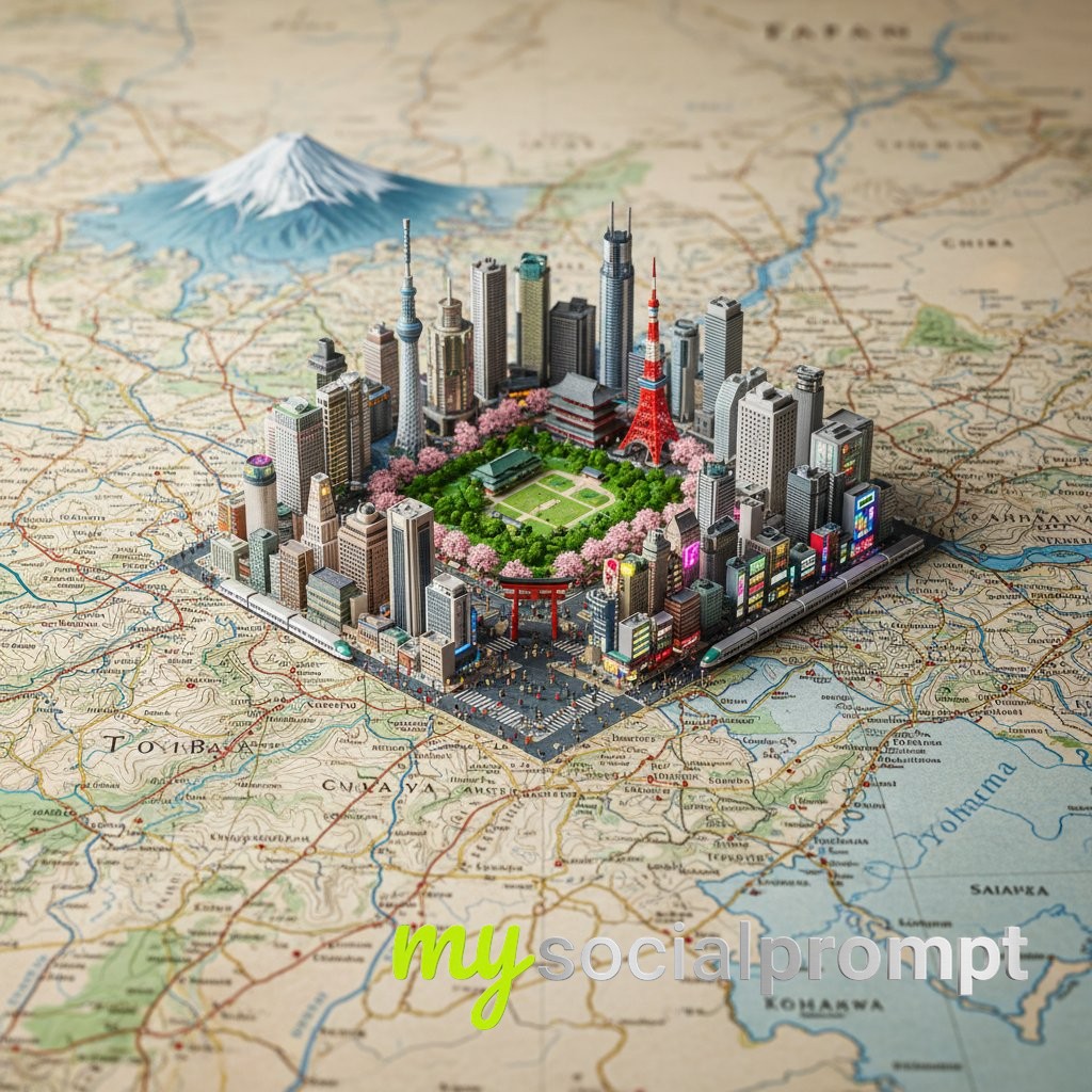nanobanana prompt: Macro Geographic Diorama with Cinematic Lighting 2