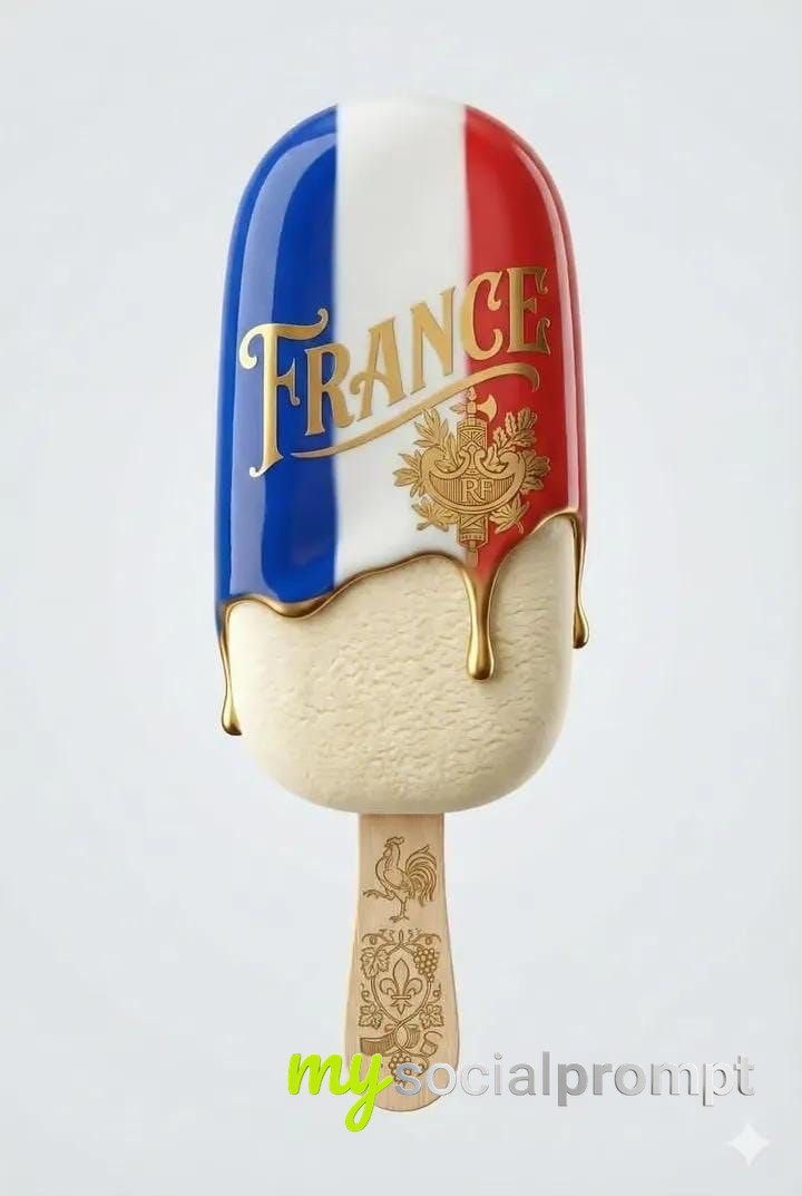 nanobanana prompt: Minimalist Luxury Ice Cream Bar Product Shot with Kazakh Ornamental Design 2