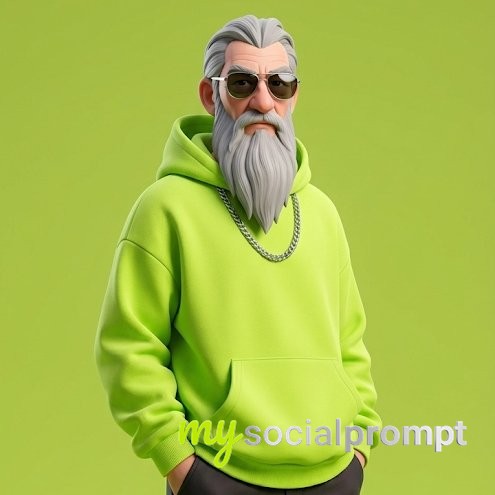 nanobanana prompt: 3D Anthropomorphic Streetwear Character with Strict Color Palette