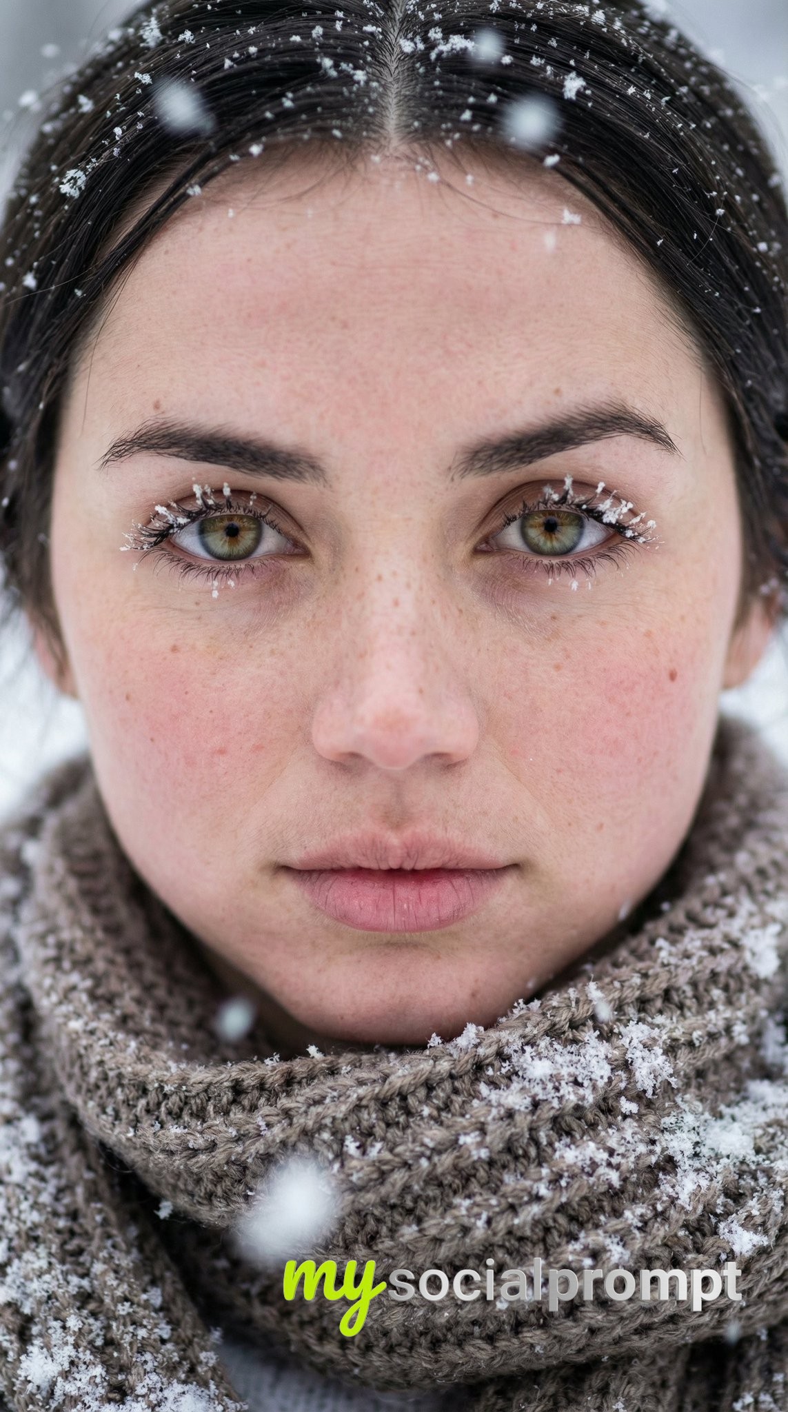 nanobanana prompt: Hyper-realistic Winter Portrait with Cinematic Lighting 2