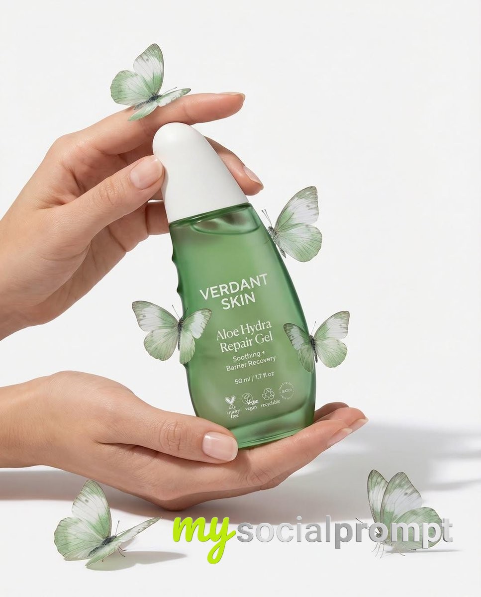 nanobanana prompt: High-End Cosmetic Product Photography with Floral Composition 2