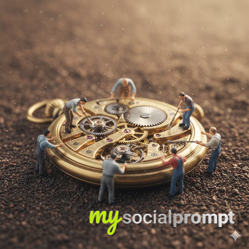 nanobanana prompt: Ultra-Realistic Macro Restoration Scene with Cinematic Lighting