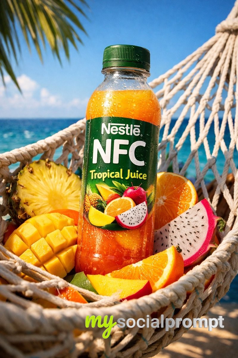 nanobanana prompt: Photorealistic Juice Advertising with Cinematic Lighting 3