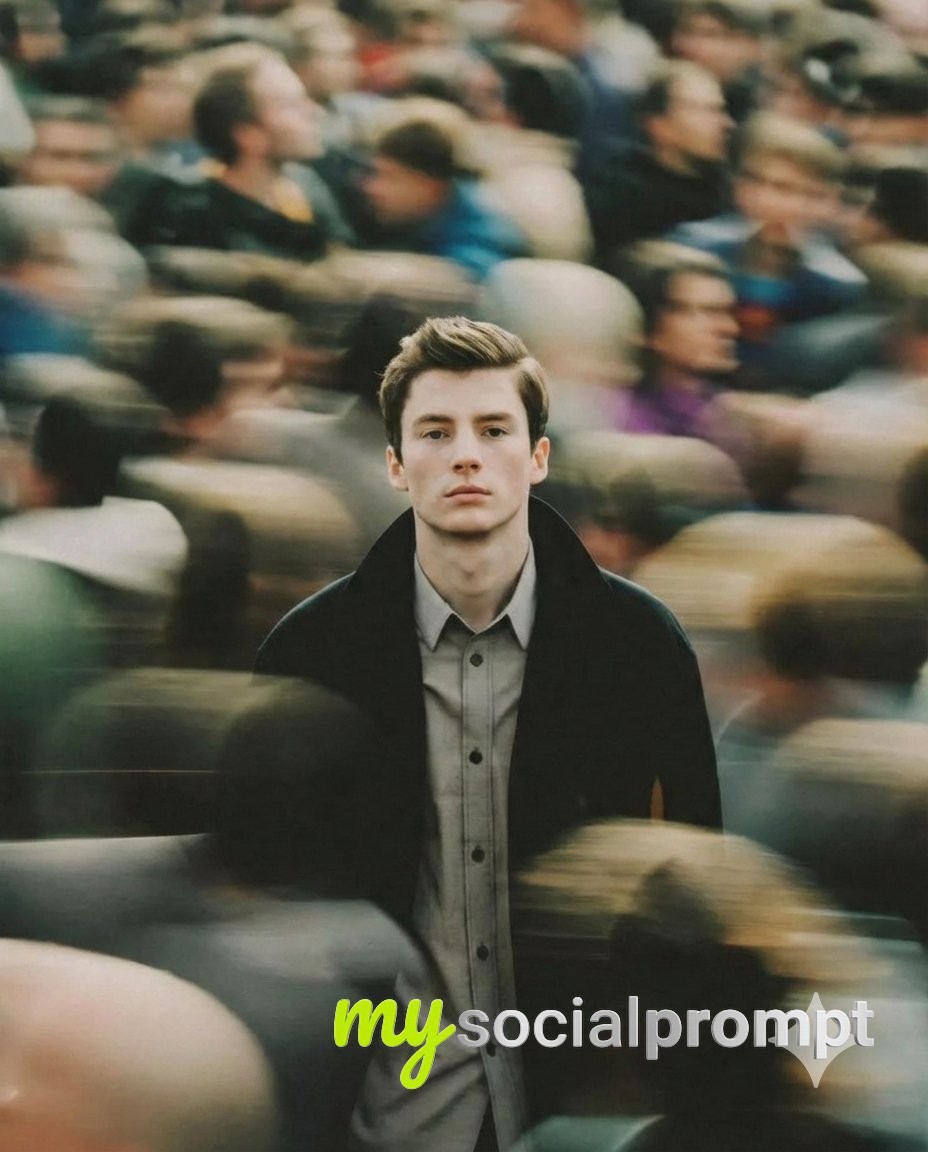 nanobanana prompt: Cinematic Portrait: Urban Solitude with Motion Blur