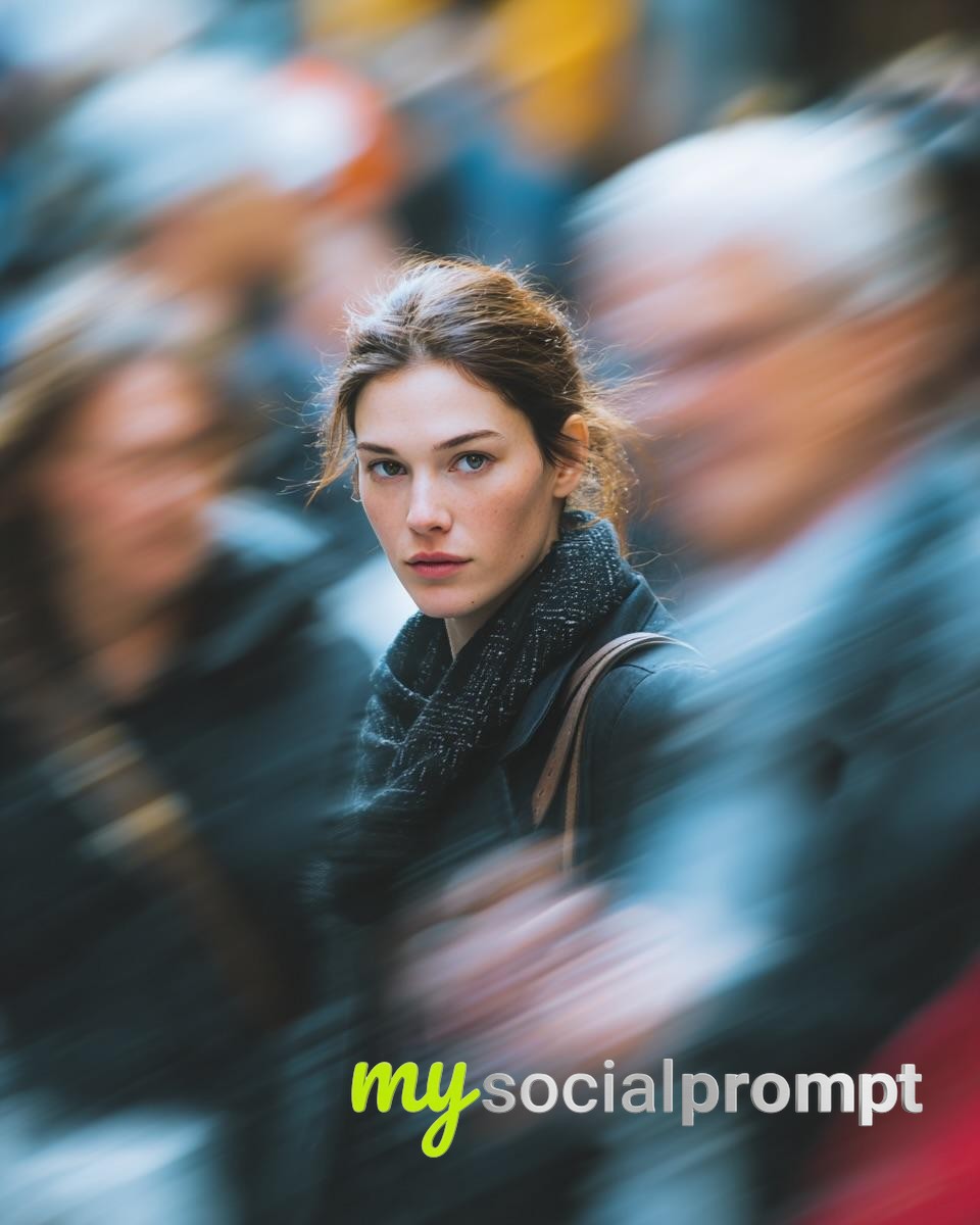 nanobanana prompt: Ultra-realistic Cinematic Street Portrait with Motion Blur