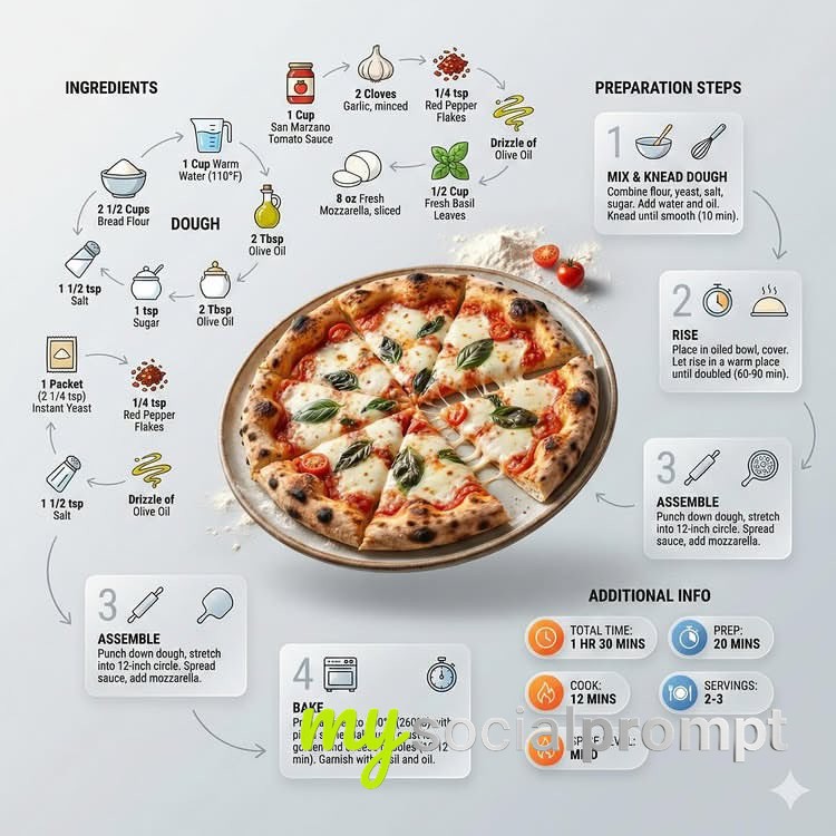 nanobanana prompt: Modern Recipe Infographic with Editorial Food Photography