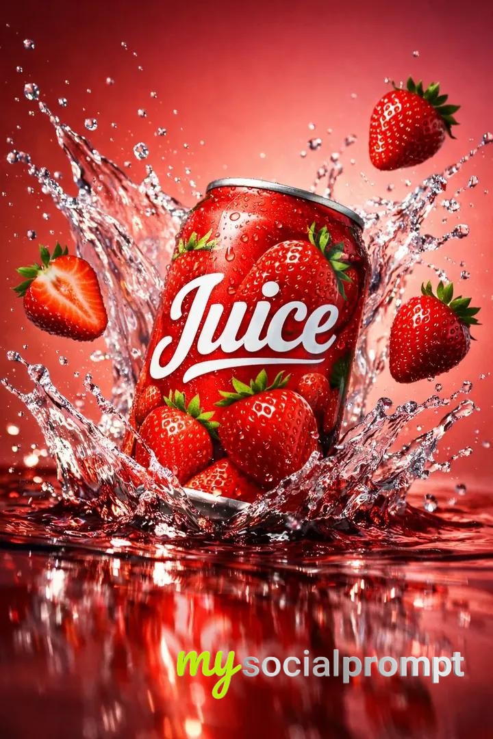 nanobanana prompt: Cinematic Beverage Photography with Hyper-realistic Fluid Dynamics