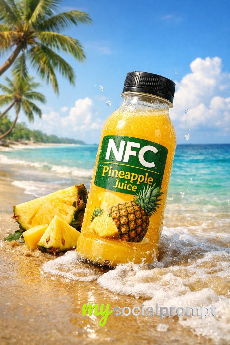 nanobanana prompt: Photorealistic Juice Advertising with Cinematic Lighting