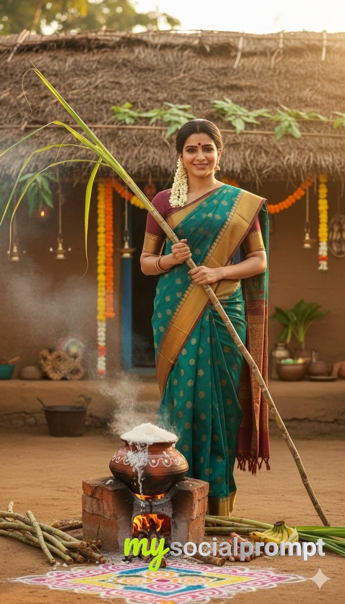 nanobanana prompt: Traditional South Indian Portrait with Cinematic Sunrise Lighting 2