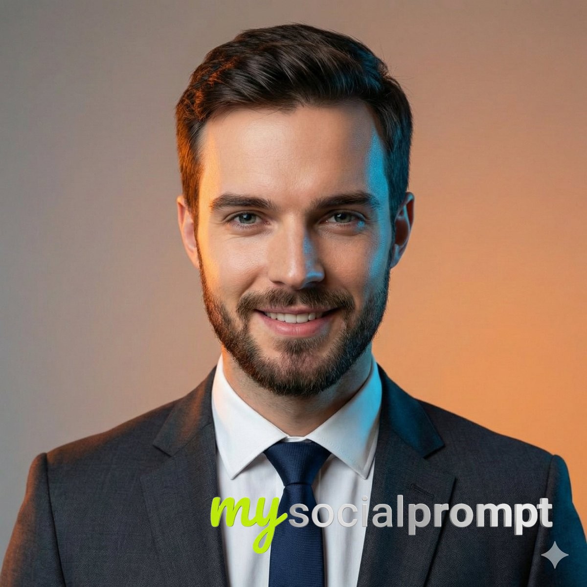 nanobanana prompt: Corporate Portrait with Cinematic Lighting & Minimalist Composition