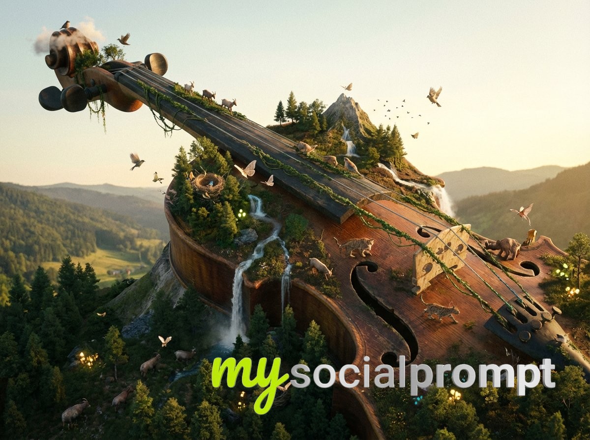 nanobanana prompt: Biome on a Colossal Object, Documentary Wildlife Lighting 4