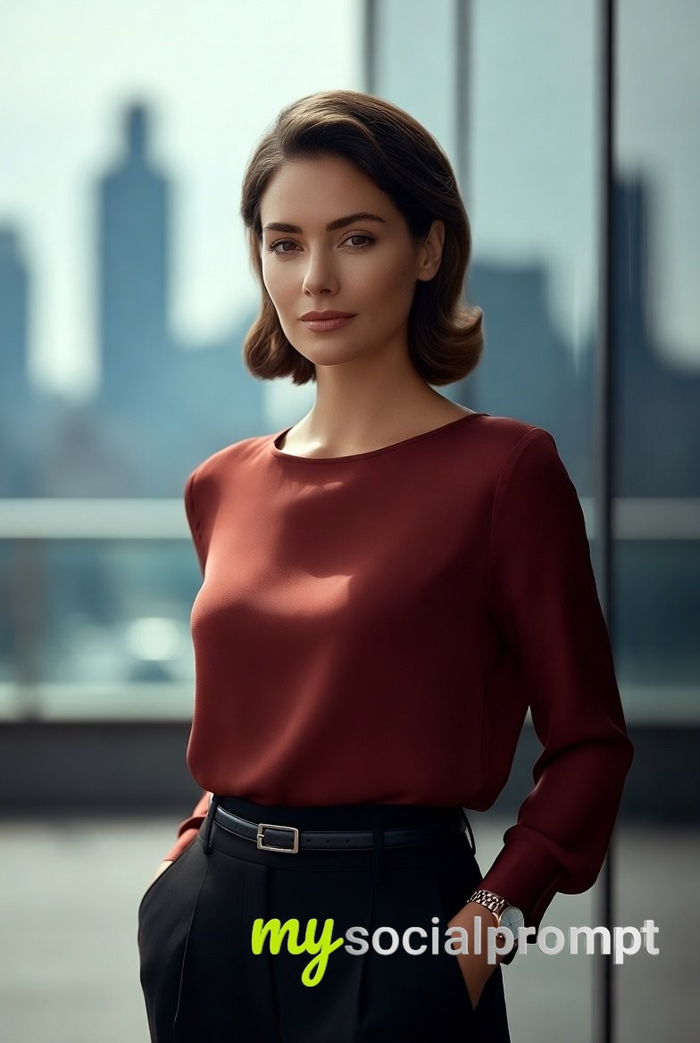 nanobanana prompt: Cinematic Executive Portrait with Soft Glam Lighting 3