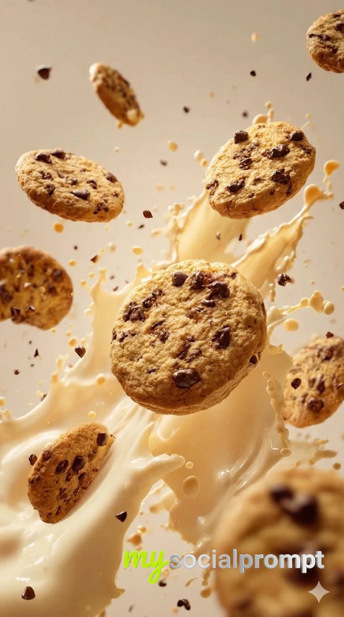 nanobanana prompt: Cinematic Food Photography — Playful Chic Suspended Dessert