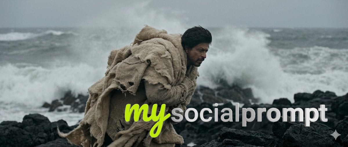 nanobanana prompt: Eroding Sculpture: Cinematic Moody Portrait in Stormy Coastal Landscape