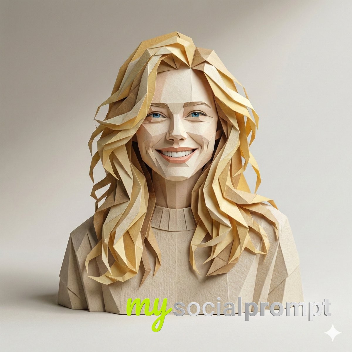 nanobanana prompt: Origami-Style Hyper-Realistic Paper Portrait with Geometric Folds 3