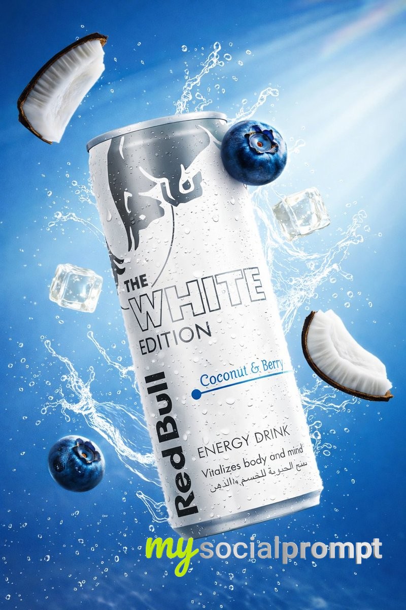 nanobanana prompt: Hyper-realistic Energy Drink Photography with Cinematic Lighting 3