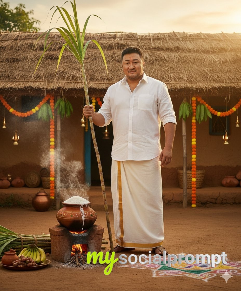 nanobanana prompt: Traditional South Indian Portrait with Cinematic Sunrise Lighting 3