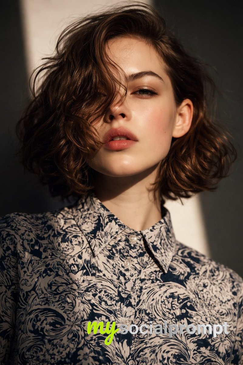 nanobanana prompt: Editorial Portrait with Natural Lighting & Minimalist Composition 2