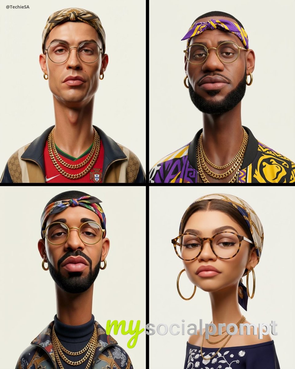 nanobanana prompt: Stylized 3D Caricature Portrait with Cinematic Lighting