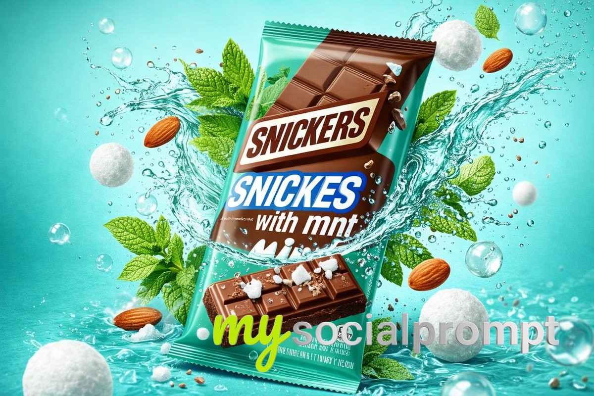 nanobanana prompt: Hyperrealistic Commercial CGI of Mint Chocolate Packaging 4