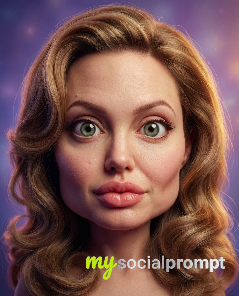 nanobanana prompt: Whimsical Hyperrealistic Baby Caricature with Cinematic Lighting 2