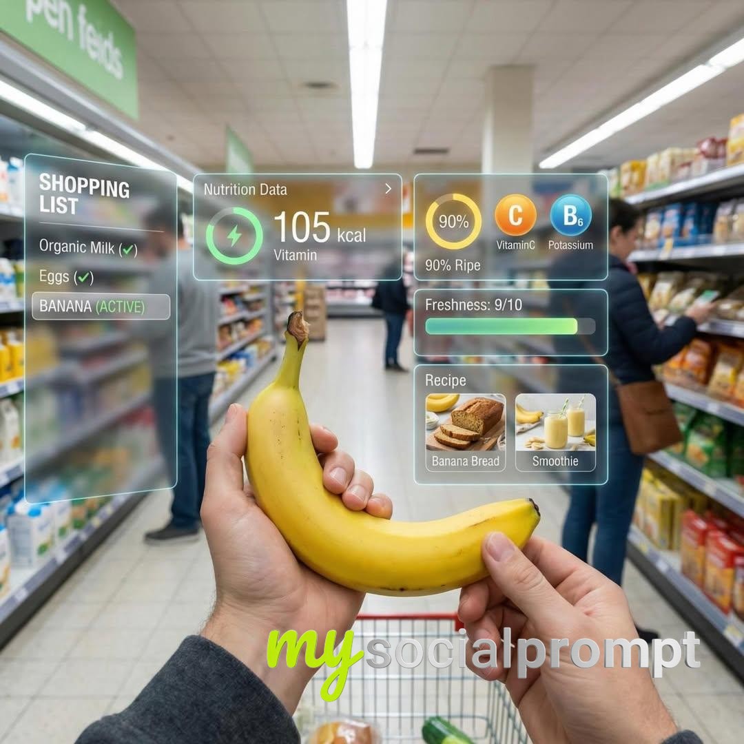nanobanana prompt: Hyper-realistic AR Supermarket Scene with Fanta UI 3