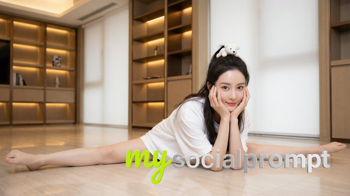 nanobanana prompt: Editorial Portrait of Chinese Idol in Minimalist Studio Lighting