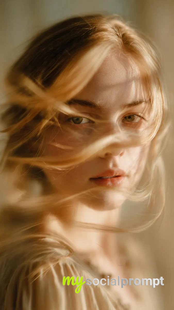 nanobanana prompt: Cinematic Motion Portrait with Ethereal Golden Sepia Tones