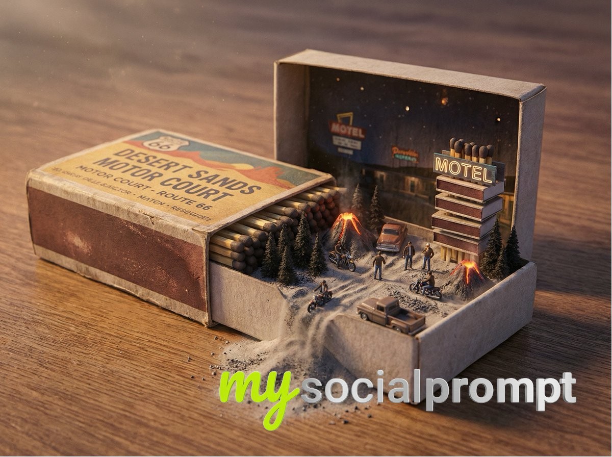 nanobanana prompt: Surreal Miniature World in Cinematic Macro Realism 2