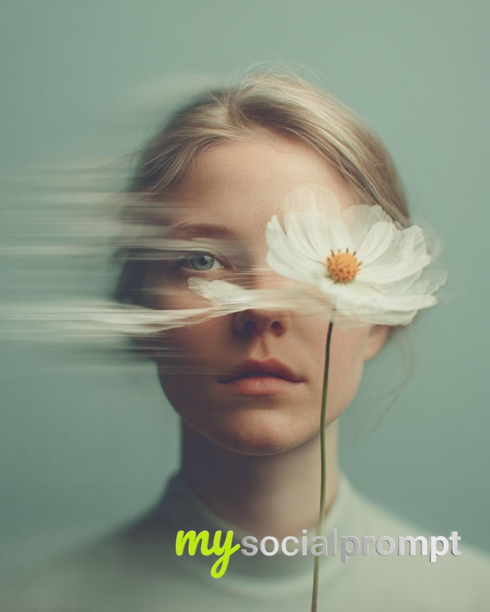 nanobanana prompt: Editorial Fine-Art Portrait with Cinematic Softness & Minimalist Composition