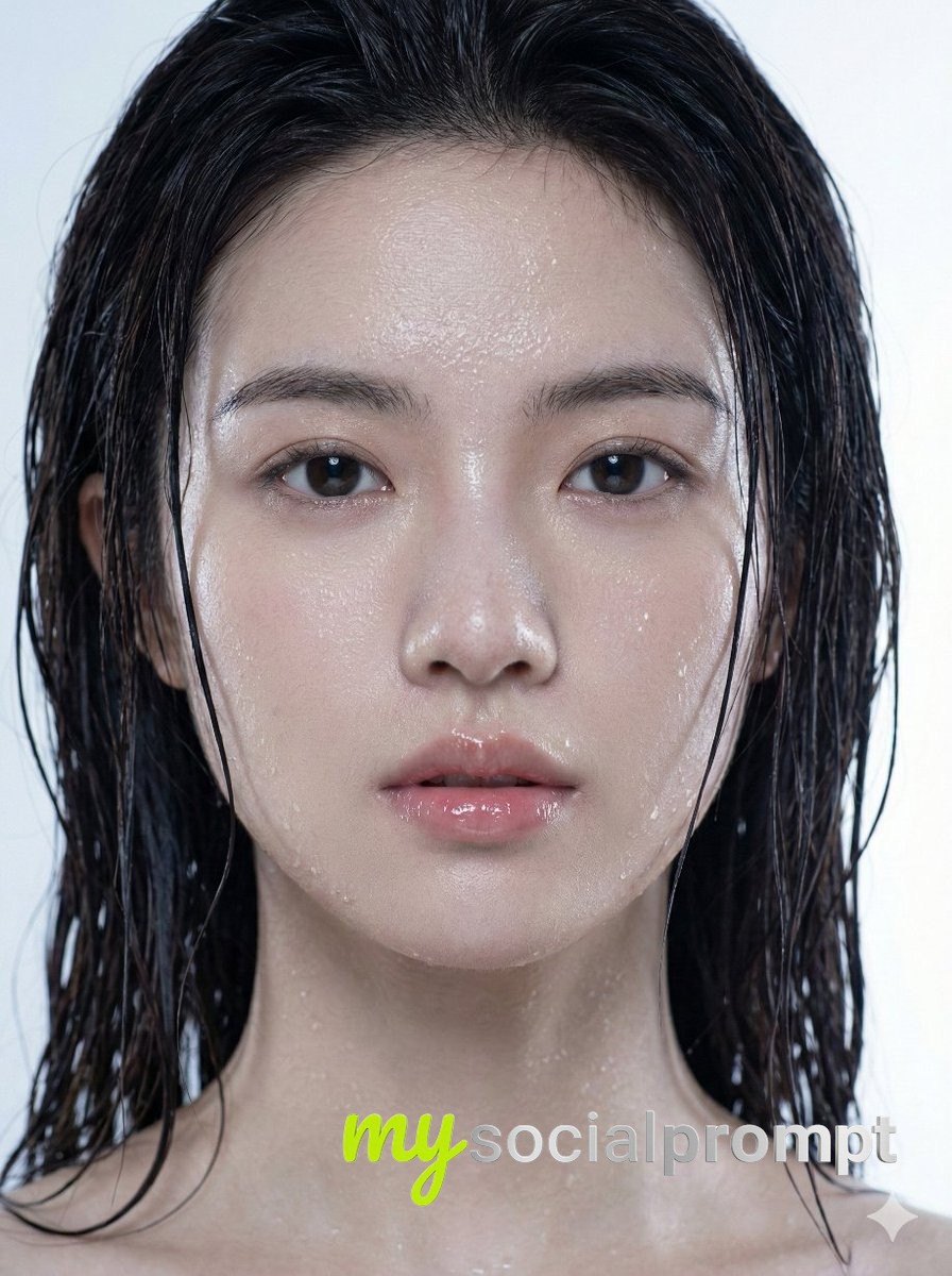 nanobanana prompt: Hyper-realistic Profile Portrait with Moisture FX 2