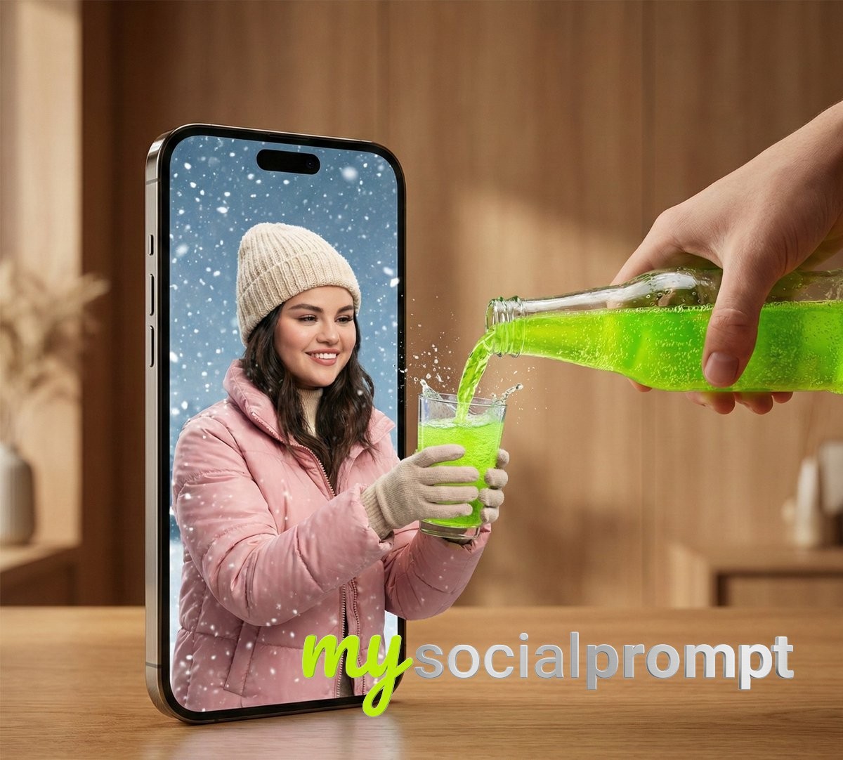 nanobanana prompt: Hyper-realistic Surreal Photography of Smartphone Portal with Cinematic Lighting