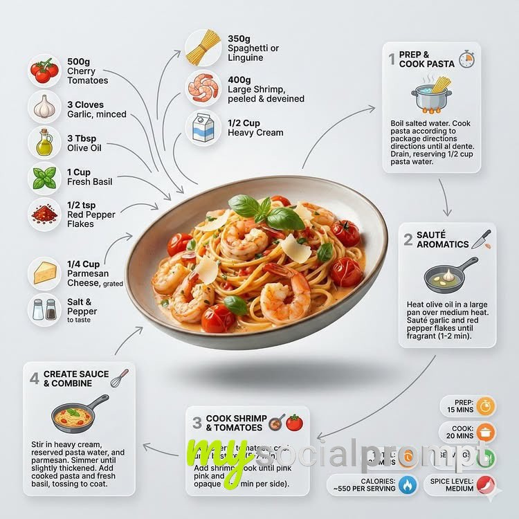 nanobanana prompt: Modern Recipe Infographic with Editorial Food Photography 4