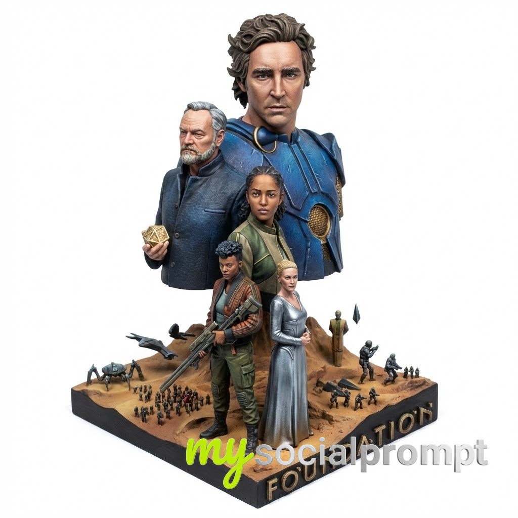 nanobanana prompt: Isometric Figurine in Iconic Sports Action with Minimalist Composition