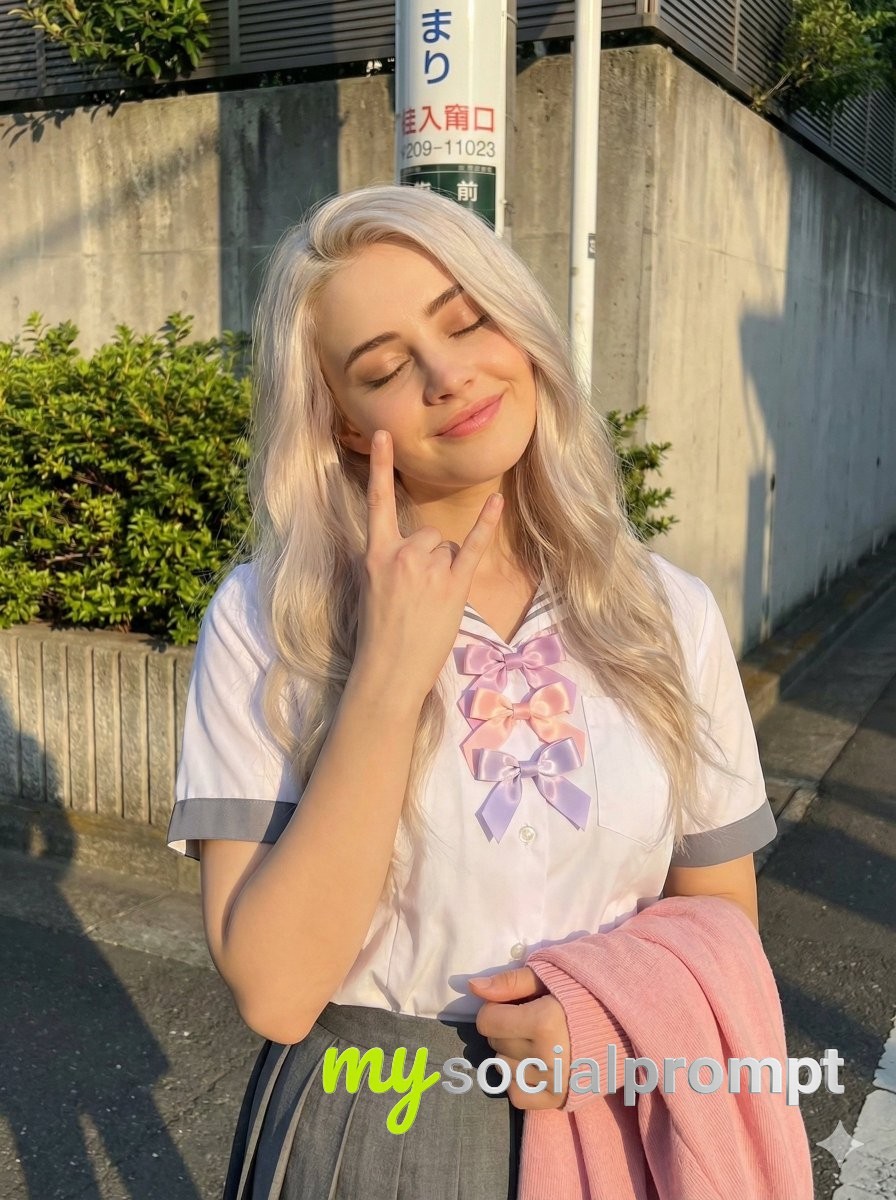 nanobanana prompt: Photorealistic Cosplay Portrait with Golden Hour Lighting