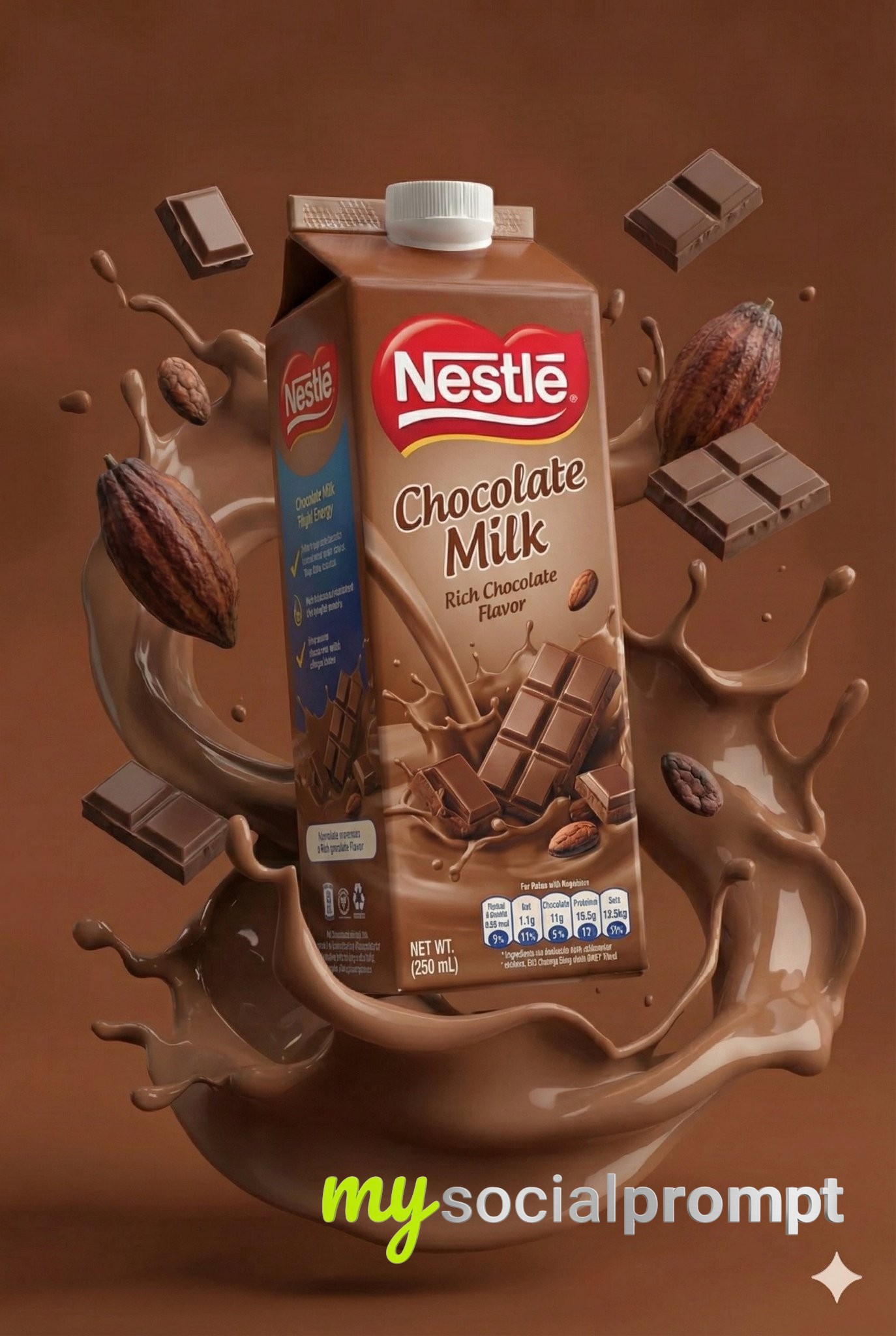 nanobanana prompt: Commercial-Grade Photorealism in Juice Box Packaging Design
