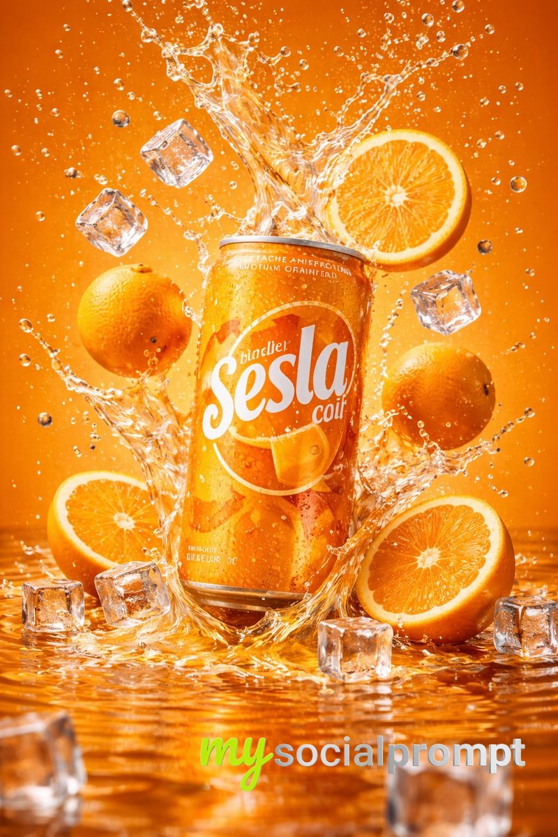 nanobanana prompt: Hyper-realistic Beverage Splash Photography with Cinematic Lighting 3