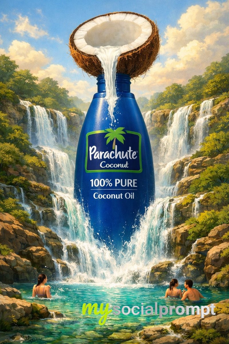 nanobanana prompt: Surreal Commercial Illustration with Cinematic Lighting & Hyper-realism